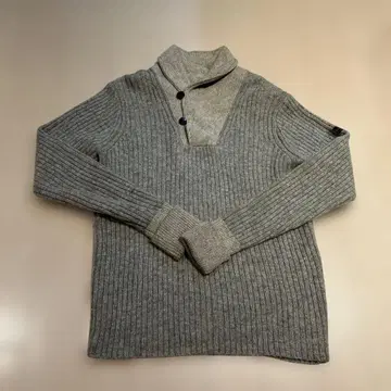 Schott 그레이 하프 지퍼 스웨터 그레이 니트 스웨터