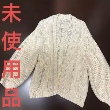 로리즈팜 아이보리 케이블 짜임 니트 가디건 아우터