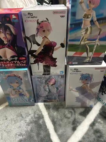 리제로 피규어 5개 세트 + 오버로드 피규어