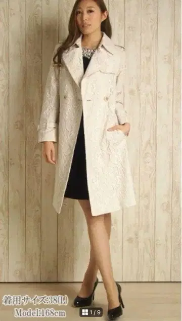 GRACE CONTINENTAL 전체 레이스 코트 36