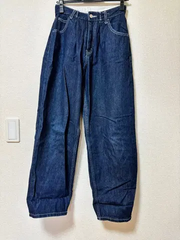 x-girl 와이드 테이퍼드 데님 팬츠