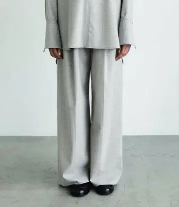 SANTE 허리 드로스트 세미 와이드 팬츠