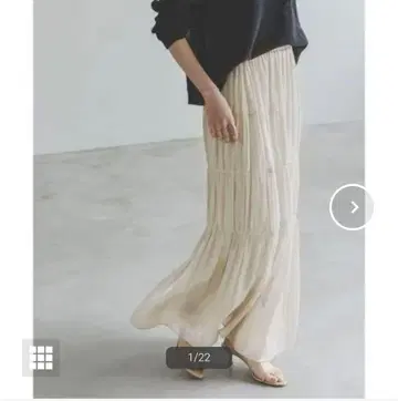 noble 시어 브라이트 내로우 캉캉 스커트