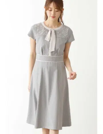 새상품급 질 바이 질 스튜어트 레이시 요크 보타이 원피스 S