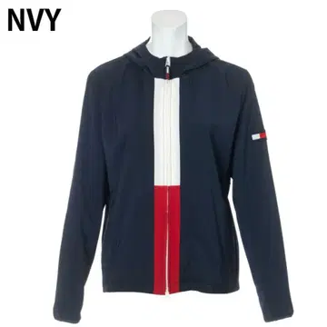 타미힐피거 골프 블루종 여성용 플래그 절개 윈드 자켓