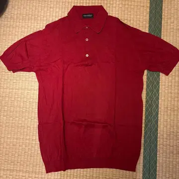 [ 새상품급 ] 존스메들리 반팔 빨간색 니트 피케 셔츠 영국