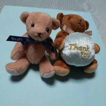 TULLY'S COFFEE 테디베어 2체 세트