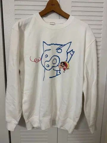 짱구는 못말려 맨투맨 L 사이즈 화이트