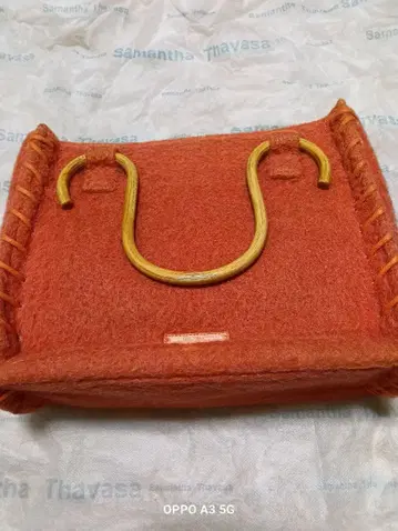 사만사 타바사 오렌지 토트백