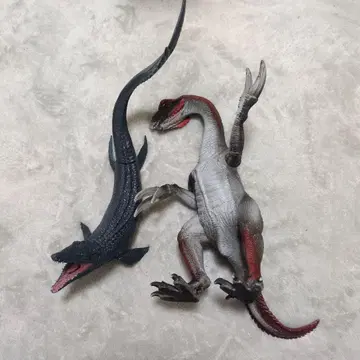 모사사우루스 테리지노사우루스 공룡 피규어 세트