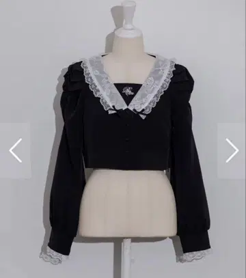 pium 피움 레이스 리본 칼라 상의