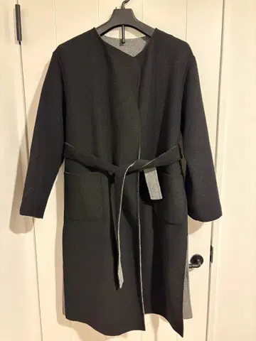 SIMPLICITE 노카라 리버서블 롱 코트