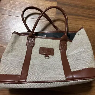 토트백 베이지와 브라운 캔버스