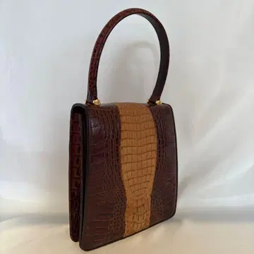 LONGEVITE 레어 크로커다일 핸드백