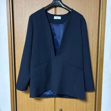 SLOBE IENA 노카라 자켓 네이비