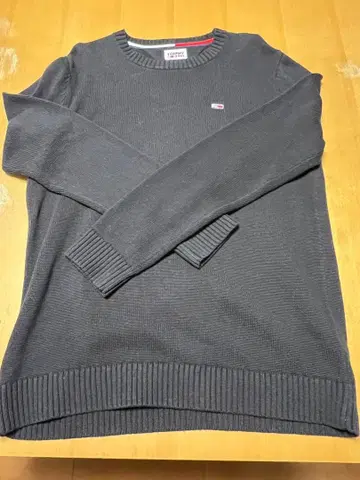 TOMMY JEANS 그레이 크루넥 스웨터 M