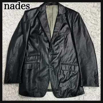 [ 새상품급 ] Nades 내퍼 가죽 테일러드 자켓 스티치 XL 블랙