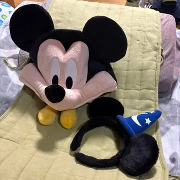 디즈니 마법사 미키마우스 머리띠와 팬캡