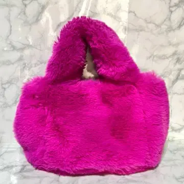 CECIL McBEE 핑크 퍼 토트백