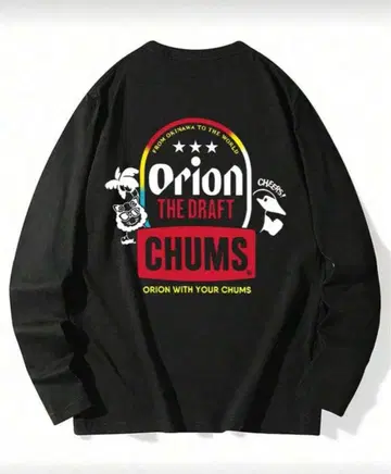 그래픽 긴팔 티셔츠 블랙