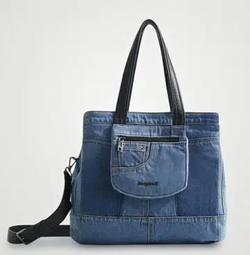새상품 데시구알 데님풍 토트백 데님 토트백 중형 택 포함