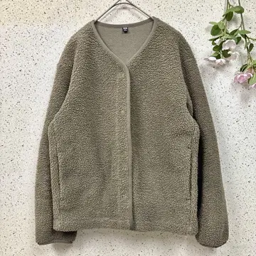 [UNIQLO] 유니클로 보아 플리스 크루넥 가디건 (M)