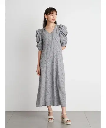 릴리 브라운 페이크 튤 플라워 원피스