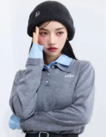 eimyistoire 더블 컬러 디자인 니트