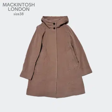 매킨토시 런던 후디드 코트 캐시미어 혼방 샘플 비익 버튼