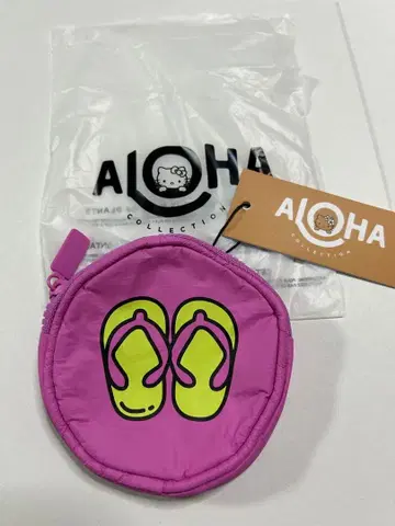 알로하 컬렉션 헬로키티 원형 파우치