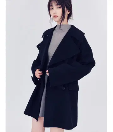 [FRAY I.D] 울 리버 미들 A라인 코트