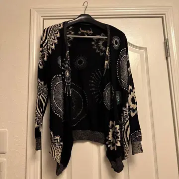 새상품급 XL Desigual 데시구알 스팽글 가디건