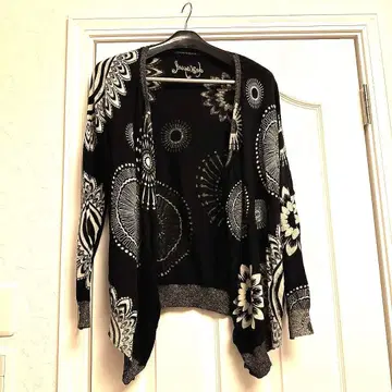 새상품급 XL Desigual 데시구알 스팽글 가디건