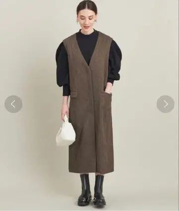 새상품급 유나이티드 애로우즈 2WAY 점프 스커트 트위드 라이크 XS