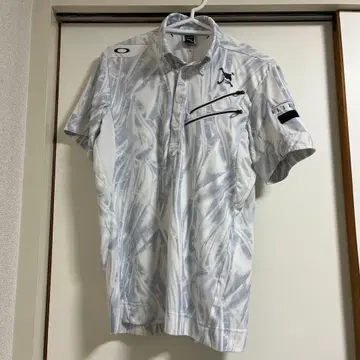 [레어] 오클리 스컬 컬렉션 더블 지퍼 올 패턴 마블 피케 셔츠