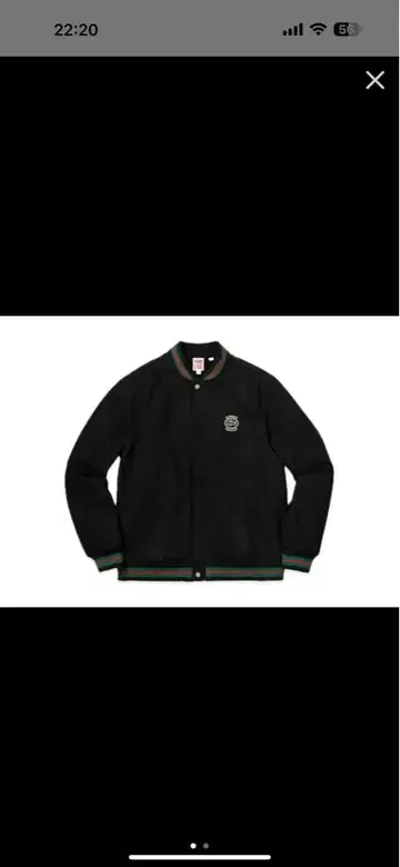 블랙 로고 자수 점퍼