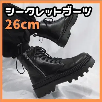 통굽 부츠 남성용 키높이 신발 블랙 가죽 부츠 신발