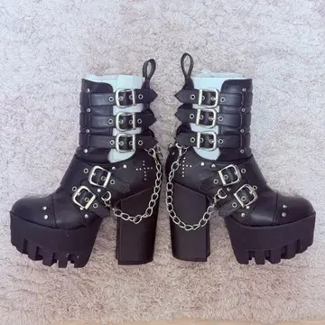 YOSUKE 통굽 부츠 박스 있음