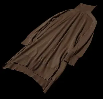 새상품급 하이 게이지 니트 터틀넥 울 브라운