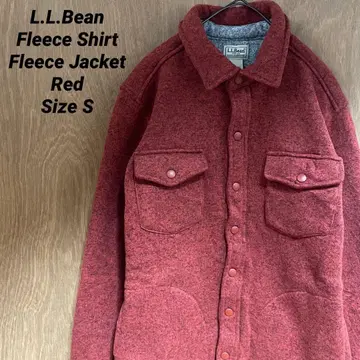 L.L.Bean 엘엘빈 플리스 셔츠 자켓 무지 레드 S