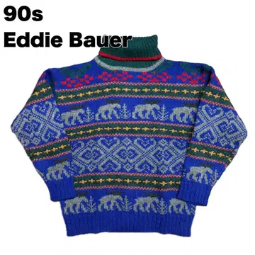 90s Eddie Bauer 터틀넥 니트 노르딕 빈티지