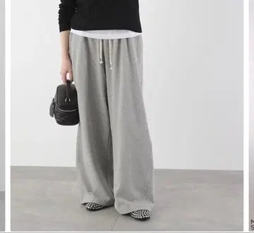 새상품 cloche 크로셰 스웨트 팬츠 커브 팬츠 사이즈 01 그레이