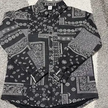 완판템! 자라 반다나 패턴 셔츠 자켓 블루종 M 사이즈