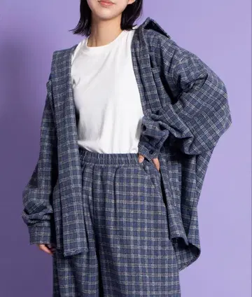 [ PUNYUS ] 체크 빅 셔츠