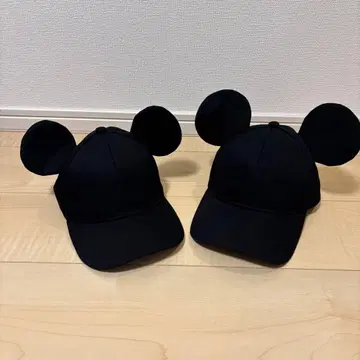 리조트 공식 미키마우스 귀 캡 2개 세트 친자 페어