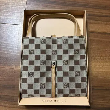 NINA RICCI 체크 무늬 핸드백