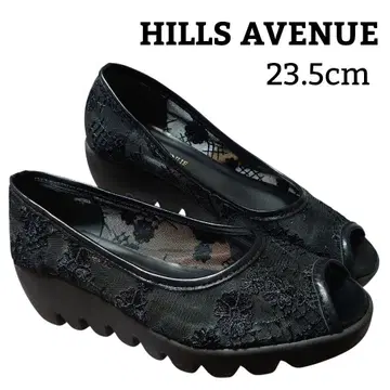 힐즈아베뉴 레이스 웨지솔 오픈토 펌프스 23.5cm