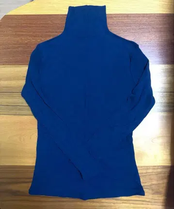 천사의 면 쉬폰 보틀넥 이중 긴팔 풀오버 나폴리 네이비 M 사이즈