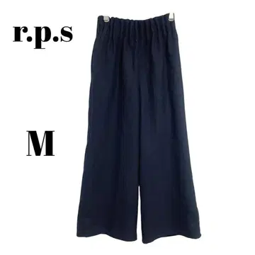 [ r.p.s ] 블랙 와이드 팬츠 올 시즌 봄/여름/가을/겨울 허리밴딩