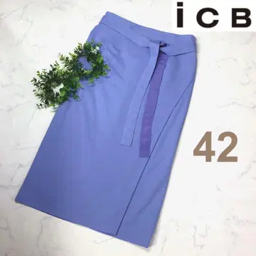 iCB 아이시비 허리 리본 라벤더 색 스커트 42